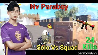 NV Paraboy Play Solo Vs Squad🔥In Ranked Lobby  Nova Paraboy live  Paraboy Gameplay  Pubg Mobile [upl. by Marigolda]