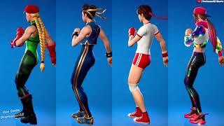 Fortnite Show Ya Tiktok Emote With Cammy Chun Li Sakura Gym Loserfruit Skin Thicc 🍑😜😍🥵 Who Won [upl. by Yhtrod]