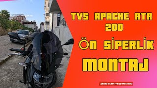 TVS APACHE RTR 200 SİPERLİK CAMI RÜZGARLIK MONTAJI apache tvs rtr motovlog apachertr vlog [upl. by Martens]