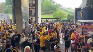 WVU football fans during delay  Aug 31 2024 [upl. by Esinned]