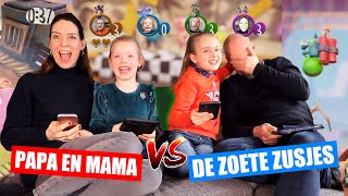 PAPA en MAMA vs DE ZOETE ZUSJES Samen Gamen Met Onze Ouders ♥DeZoeteZusjes♥ [upl. by Atenik111]