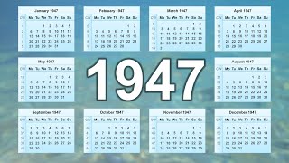 Calendar 1947 [upl. by Marozas]