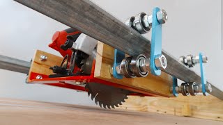 Making A Circular Saw Sliding Guide  Homemade Sliding Saw Very Easy [upl. by Fink]