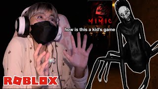 Playing ROBLOX HORROR GAMES at 3AM very brave  THE MIMIC [upl. by Adnirod]