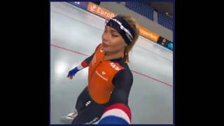 Jutta Leerdam Dutch Olympian And Jake Pauls GF Arrives In Japan For Speed Skating World Cup [upl. by Wagshul]