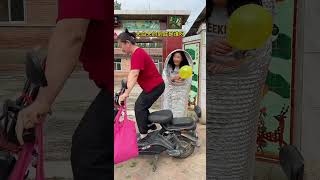 Hilarious Prank on Aunty She Got Scared by a Balloon Pop 😂😅 shorts [upl. by Kala]