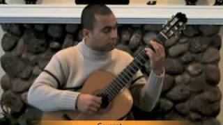 Bachs Cello Suite 3 Courante Alex Valencia Guitar [upl. by Danuloff]