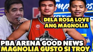 MAGNOLIA DELA ROSA LOVE ANG MAGNOLIA I MAGNOLIA GUSTO DIN SI TROY ROSARIO I PBA ARENA GOOD NEWS [upl. by Mahoney]