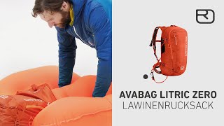 AVABAG LiTRIC ZERO Lawinenrucksack Deutsch  ORTOVOX [upl. by Annis]