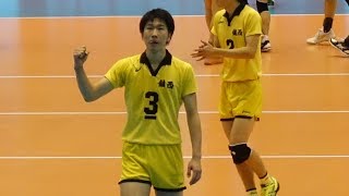 春高2018 鍬田憲伸選手の凄いスパイク・バックアタックと荒尾怜音選手のナイスレシーブampディグ Japan volleyball [upl. by Zurciram]