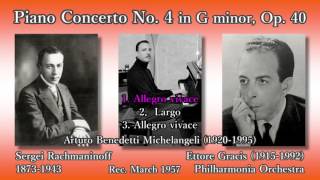 Rachmaninoff Piano Concerto No 4 Benedetti Michelangeli 1957 ラフマニノフ ピアノ協奏曲第4番 ミケランジェリ [upl. by Lyrehs]