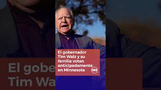 El gobernador Tim Walz y su familia votan anticipadamente en Minnesota [upl. by Nnanaej]