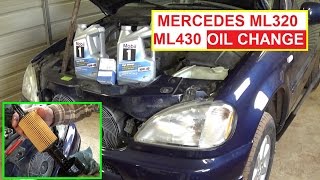 Mercedes W163 Oil Change ML320 ML430 How to Change Engine Oil [upl. by Enylekcaj698]