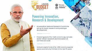 Anusandhan National Research Fund of Rs 1 lakh crore to spur private sector research and innovation [upl. by Rednaskela]