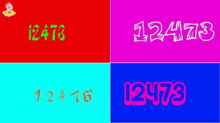 QUAD VISION counting numbers 1 to 20000 in multi  color fonts surprise [upl. by Itsa]