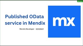 Published OData service to create REST APIs in Mendix l OData Service l REST API l Mendix APIs [upl. by Marjie]