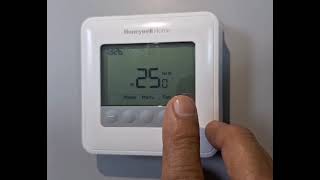 PROGRAMACION DE TERMOSTATO T4 PRO Marca Honeywell  MODO VENTILACION [upl. by Drofub]