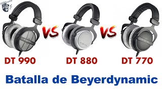 Beyerdynamic DT 990 Pro vs DT 880 Pro vs DT 770 Pro 250 Ohms  ¿Cual es el mejor [upl. by Ennazor923]