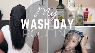 MY WASH DAY ROUTINE  RELAXED HAIR [upl. by Vilma]