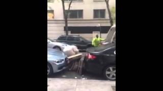 NYC Sanitation workers complete disregard for peoples cars [upl. by Eanat]