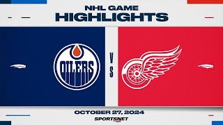 NHL Highlights  Oilers vs Red Wings  October 27 2024 [upl. by Aiuqcaj87]