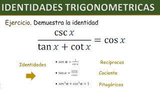 Demostrar la Identidad Trigonometrica  Nivel 1 Ejemplo 2 [upl. by Joab]