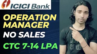 OPERATION MANAGER JOB ROLE  SALARY  OPERATION WORK IN BANK icicibank bankingjob education [upl. by Urbani]