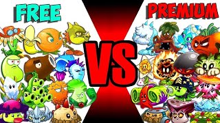 PvZ 2 Challenge  Free Vs Premium Plants with Zombie Items  Which one is Best [upl. by Beghtol]