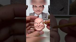 Clay Artisan JAY ：Crafting Mr Bean’s Expressive Clay Portrait [upl. by Yulma776]