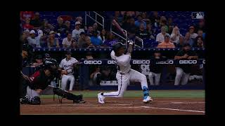 Cristian Pache Hits His 1st Marlins Home Run 1st Home Run Of 2024 [upl. by Azeria]