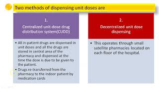 Two Methods of Dispensing Unit Dose Dispensing System [upl. by Graig]