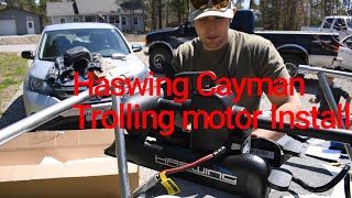 HASWING CAYMAN Trolling MotorInstall [upl. by Elocen]