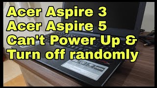 Solved Acer laptop boot problem cant power upturn on amp forced shut down [upl. by Nwahsear]