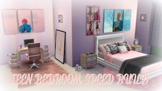 TEEN BEDROOM SPEED BUILD  THE SIMS 4 [upl. by Gwendolyn]