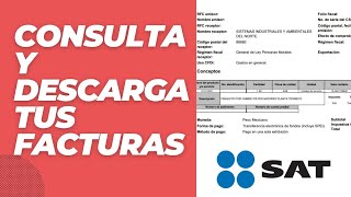 Consultar facturas emitidas y recibidas del SAT 2024 [upl. by Strader]