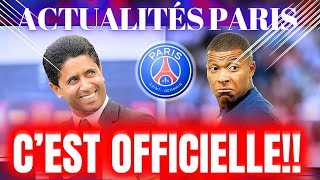 URGENT LE PSG OFFICIALISE UN GROS COUP DUR  ACTUALITÉS ACTUALITÉ DU PSG  ACTUALITÉ DU PSG [upl. by Australia771]