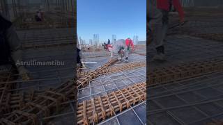 Pamasangan besi plat lapis pertama kuliproyek viralvideo construction shortvideoviral [upl. by Arni515]