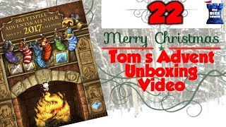 Toms Advent Calendar Unboxing Video  December 22 2017 [upl. by Pennie601]