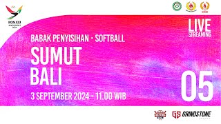 PON XXI Softball Putri SUMUT VS BALI [upl. by Lehacim]