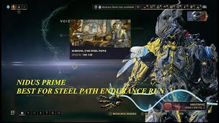 Nidus Prime Godly Warframe Unkillable Long Steel Path Endurance Run Friendly [upl. by Semreh]