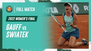 Swiatek vs Gauff 2022 Womens final Full Match  RolandGarros [upl. by Shelton132]