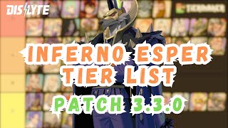 Dislyte ALL Inferno Espers TIER LIST  Patch 330 [upl. by Rees]