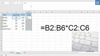 How to multiply two columns using the array formula [upl. by Michelsen371]