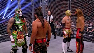 The Young Bucks Vs Lucha Brothers Steel Cage Full Match All Out 2021  AEW All Out 2021 Highlights [upl. by Yeoj]