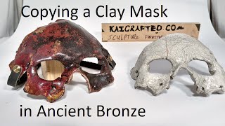 Making a Silicone Mold and Casting a Mask in Bronze Metal [upl. by Malchus]