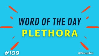 Plethora  Word of the Day  English Vocabulary  Learn English Vocabulary [upl. by Anih]