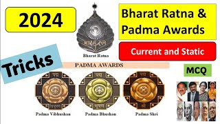 Padma Awards and Bharat Ratna Awards 2024  Tricks 2024 🌝  SSC exams [upl. by Mundt]