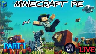 Minecraft PE Part 1 Countinue In Live [upl. by Nnyluqcaj]