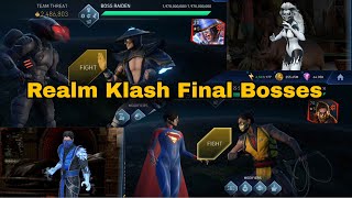 Realm Klash Solo Raid Tier 2 to 5 Final Bosses  Injustice 2 Mobile [upl. by Esau]