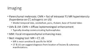 Neurocutaneous Melanosis Imaging [upl. by Unam]